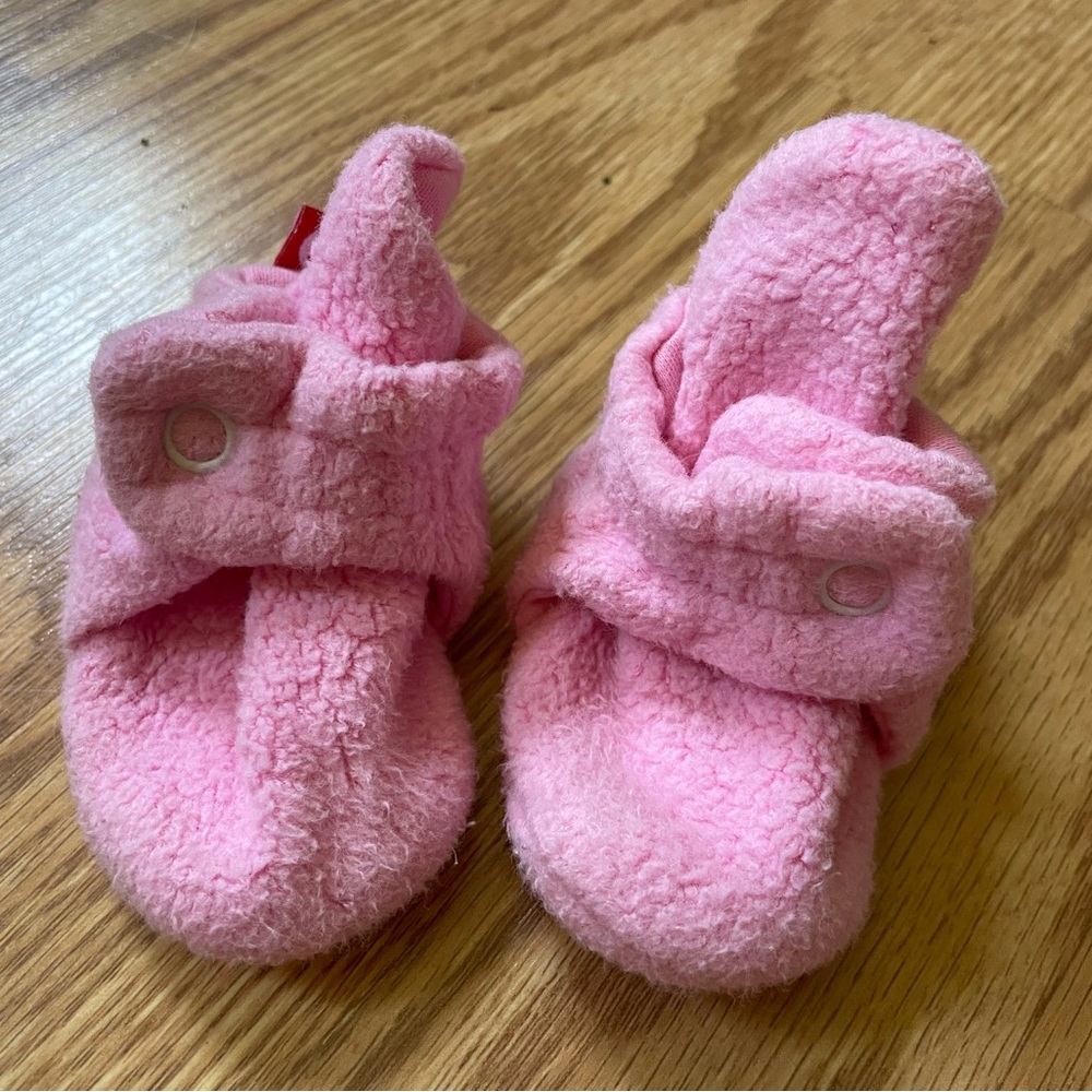 Zutano 3M pink booties VGUC